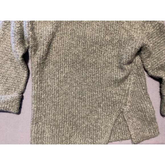 Express Womens Oversize Large Cowl Neck Tunic Sweater Green Chunky Cozy Soft - Picture 2 of 6